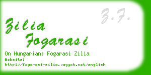 zilia fogarasi business card
